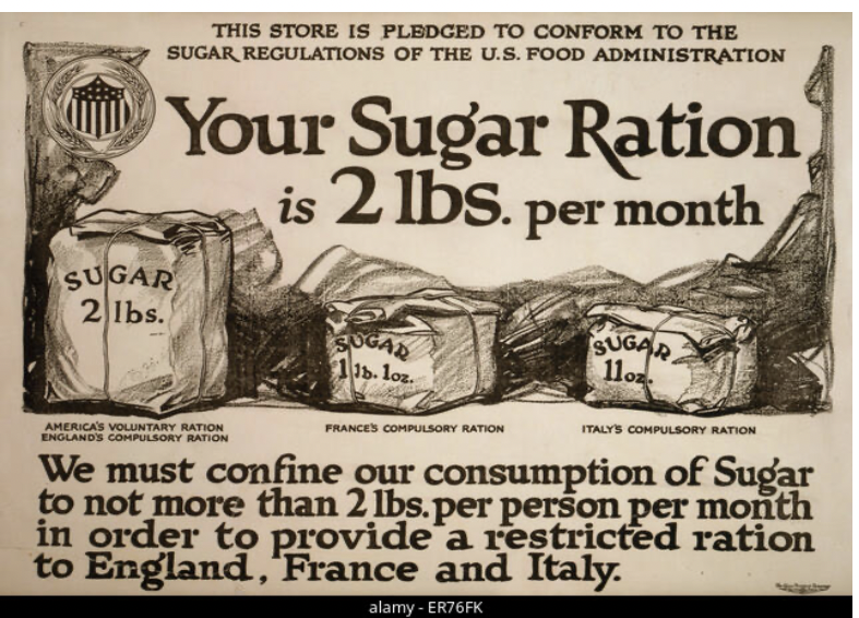 WW 2 Poster for sugar rationing